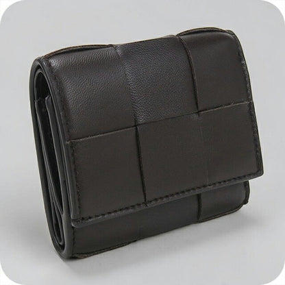 中古 ボッテガ・ヴェネタ 三つ折り財布 三折財布 レディース ブランド BOTTEGA VENETA カセット ファスナーウォレット ブラウン USDBO114456011