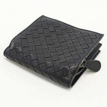 中古 ボッテガ・ヴェネタ 二つ折り財布 二折財布 メンズ ブランド BOTTEGA VENETA イントレチャート 121059 ブラック USDBO114714011
