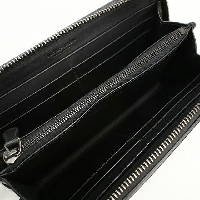 中古 ボッテガ・ヴェネタ 長財布ラウンドファスナー メンズ BOTTEGA VENETA イントレチャート ジップアラウンドウォレット レザー 275064 USDBO114799011