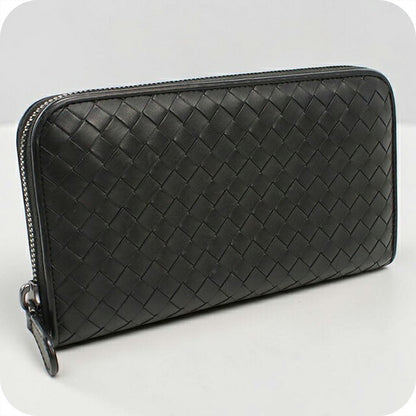 中古 ボッテガ・ヴェネタ 長財布ラウンドファスナー メンズ BOTTEGA VENETA イントレチャート ジップアラウンドウォレット レザー 275064 USDBO114799011