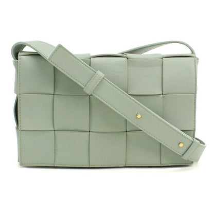 中古 ボッテガ・ヴェネタ 斜め掛け ショルダーバッグ レディース ブランド BOTTEGA VENETA マキシイントレチャート レザー グリーン USDBO114910011