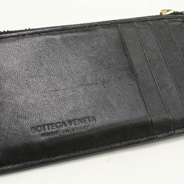 中古 ボッテガ・ヴェネタ コインケース コンパクト ユニセックス ブランド BOTTEGA VENETA ブロックパデット フラグメントケース ブラック USDBO114938011