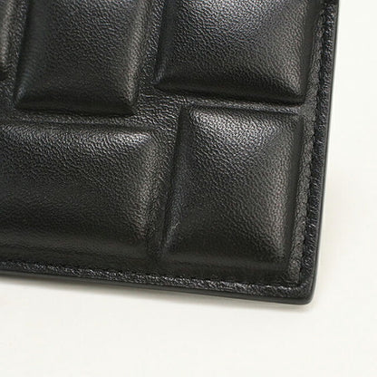 中古 ボッテガ・ヴェネタ コインケース コンパクト ユニセックス ブランド BOTTEGA VENETA ブロックパデット フラグメントケース ブラック USDBO114938011