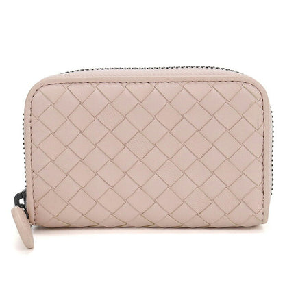中古 ボッテガ・ヴェネタ 小銭入れ レディース ブランド BOTTEGA VENETA イントレチャート コインパース レザー ピンク USDBO115139011