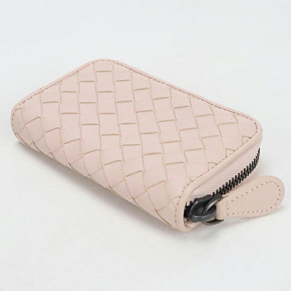 中古 ボッテガ・ヴェネタ 小銭入れ レディース ブランド BOTTEGA VENETA イントレチャート コインパース レザー ピンク USDBO115139011