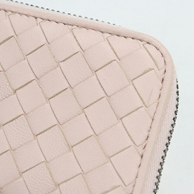 中古 ボッテガ・ヴェネタ 小銭入れ レディース ブランド BOTTEGA VENETA イントレチャート コインパース レザー ピンク USDBO115139011