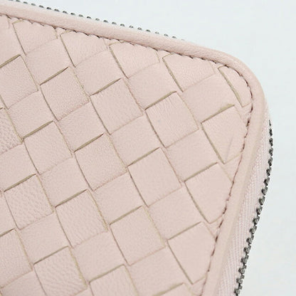 中古 ボッテガ・ヴェネタ 小銭入れ レディース ブランド BOTTEGA VENETA イントレチャート コインパース レザー ピンク USDBO115139011