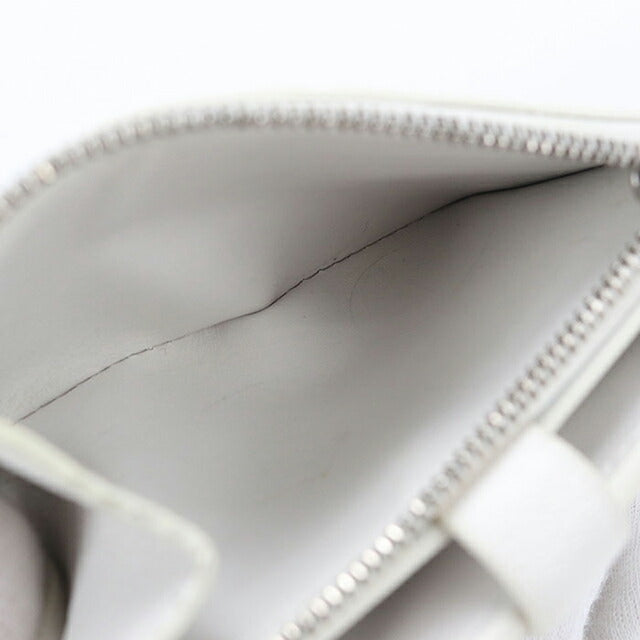 中古 ボッテガ・ヴェネタ 二つ折り財布 二折財布 レディース ブランド BOTTEGA VENETA イントレチャート レザー ホワイト USDBO115141011