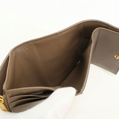 中古 ボッテガ・ヴェネタ 三つ折り財布 三折財布 レディース ブランド BOTTEGA VENETA カセット ファスナーウォレット 814686 グレー USDBO115228011