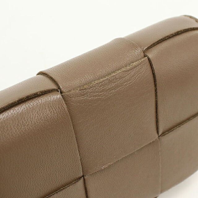 中古 ボッテガ・ヴェネタ 三つ折り財布 三折財布 レディース ブランド BOTTEGA VENETA カセット ファスナーウォレット 814686 グレー USDBO115228011