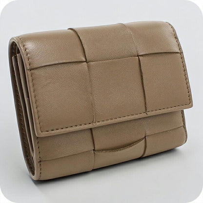 中古 ボッテガ・ヴェネタ 三つ折り財布 三折財布 レディース ブランド BOTTEGA VENETA カセット ファスナーウォレット 814686 グレー USDBO115228011