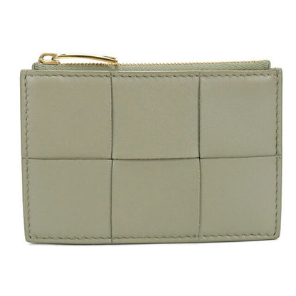 中古 ボッテガ・ヴェネタ 小銭入れ レディース ブランド BOTTEGA VENETA カセット ファスナーカードケース 765460 グリーン USDBO115614011