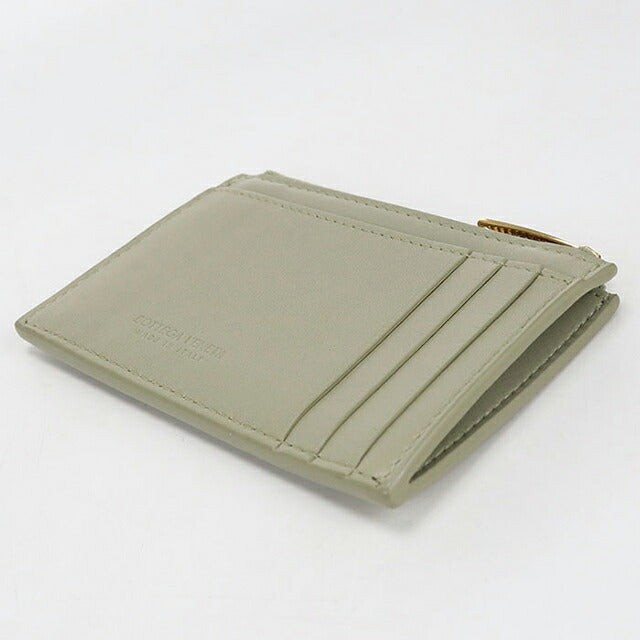 中古 ボッテガ・ヴェネタ 小銭入れ レディース ブランド BOTTEGA VENETA カセット ファスナーカードケース 765460 グリーン USDBO115614011