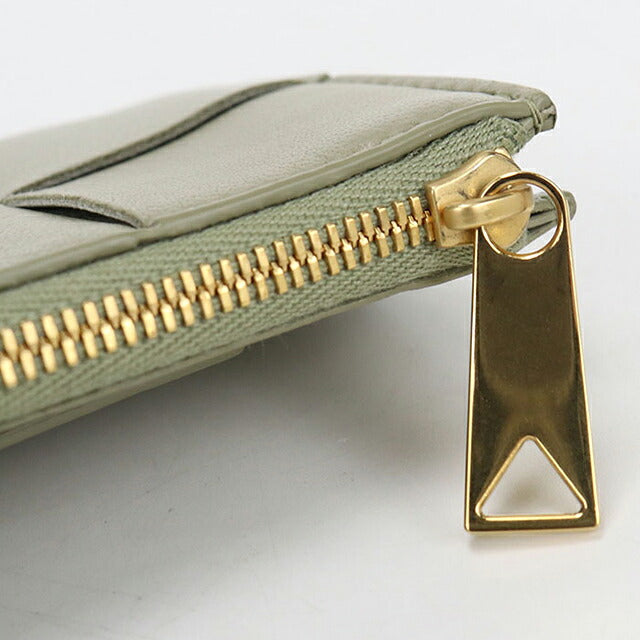 中古 ボッテガ・ヴェネタ 小銭入れ レディース ブランド BOTTEGA VENETA カセット ファスナーカードケース 765460 グリーン USDBO115614011
