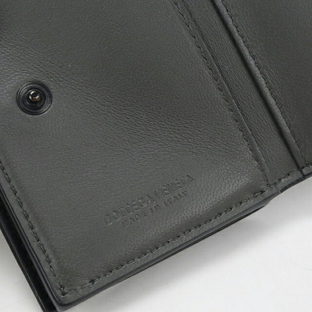 Used Bottega Veneta Trifold Wallet Trifold Wallet Compact Unisex Brand BOTTEGA VENETA Intrecciato Black USDBO115799011