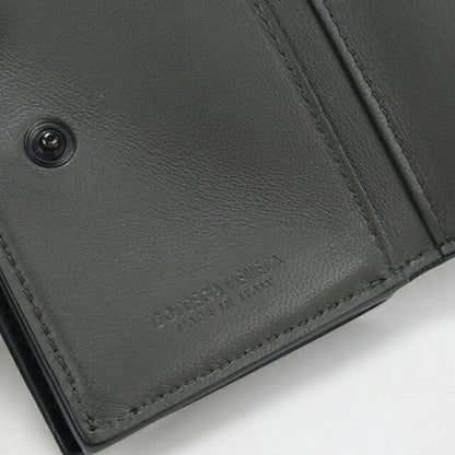 Used Bottega Veneta Trifold Wallet Trifold Wallet Compact Unisex Brand BOTTEGA VENETA Intrecciato Black USDBO115799011