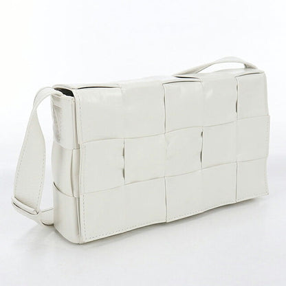 中古 ボッテガ・ヴェネタ ショルダーバッグ ユニセックス ブランド BOTTEGA VENETA カセット レザー ホワイト USDBO116176011