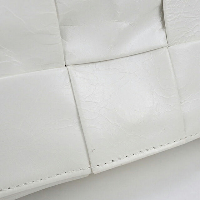 中古 ボッテガ・ヴェネタ ショルダーバッグ ユニセックス ブランド BOTTEGA VENETA カセット レザー ホワイト USDBO116176011