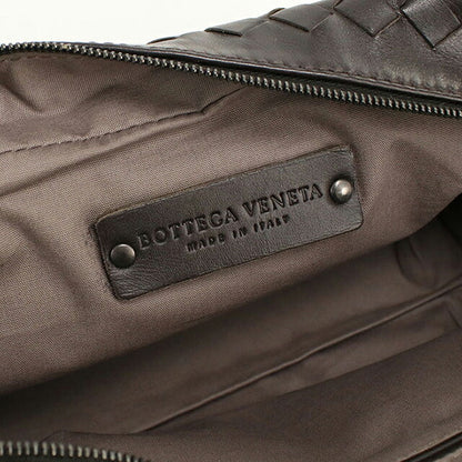 中古 ボッテガ・ヴェネタ ポーチ ユニセックス ブランド BOTTEGA VENETA イントレチャート レザー ブラウン USDBO116519011