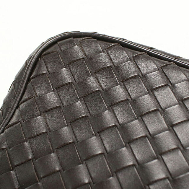 中古 ボッテガ・ヴェネタ ポーチ ユニセックス ブランド BOTTEGA VENETA イントレチャート レザー ブラウン USDBO116519011