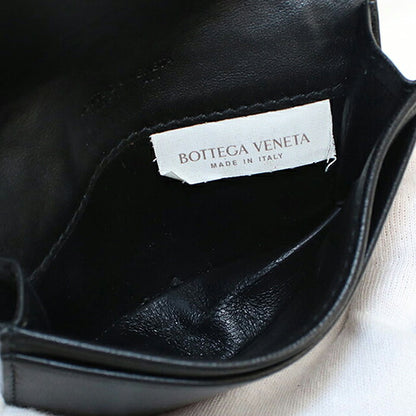 中古 ボッテガ・ヴェネタ 名刺入れ ユニセックス ブランド BOTTEGA VENETA イントレチャート ビジネスカードケース 133945 ブラック USDBO116526011
