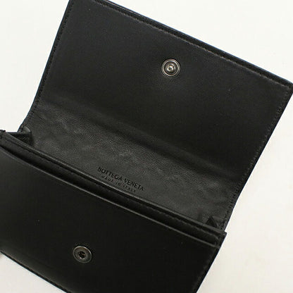 中古 ボッテガ・ヴェネタ 名刺入れ ユニセックス ブランド BOTTEGA VENETA イントレチャート ビジネスカードケース 133945 ブラック USDBO116526011
