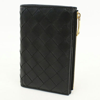 中古 ボッテガ・ヴェネタ 二つ折り財布 二折財布 コンパクト ユニセックス ブランド BOTTEGA VENETA イントレチャート ブラック USDBO116626011