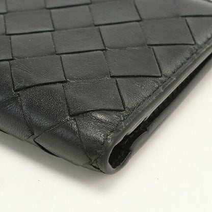 中古 ボッテガ・ヴェネタ 二つ折り財布 二折財布 コンパクト ユニセックス ブランド BOTTEGA VENETA イントレチャート ブラック USDBO116626011