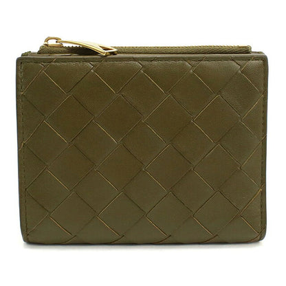 中古 ボッテガ・ヴェネタ 二つ折り財布 二折財布 コンパクト レディース BOTTEGA VENETA イントレチャート スモール 二つ折ウォレット 742330 USDBO117055011