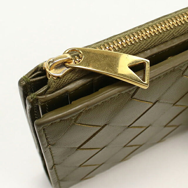 中古 ボッテガ・ヴェネタ 二つ折り財布 二折財布 コンパクト レディース BOTTEGA VENETA イントレチャート スモール 二つ折ウォレット 742330 USDBO117055011