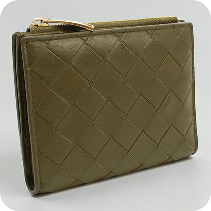 中古 ボッテガ・ヴェネタ 二つ折り財布 二折財布 コンパクト レディース BOTTEGA VENETA イントレチャート スモール 二つ折ウォレット 742330 USDBO117055011