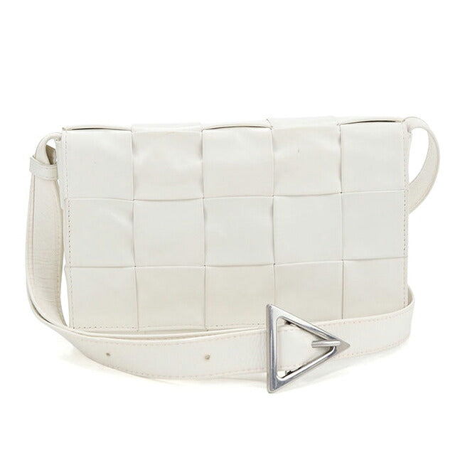 中古 ボッテガ・ヴェネタ ショルダーバッグ レディース ブランド BOTTEGA VENETA カセット  ホワイト USDBO117415011