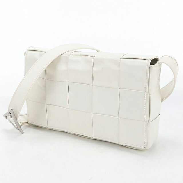 中古 ボッテガ・ヴェネタ ショルダーバッグ レディース ブランド BOTTEGA VENETA カセット  ホワイト USDBO117415011