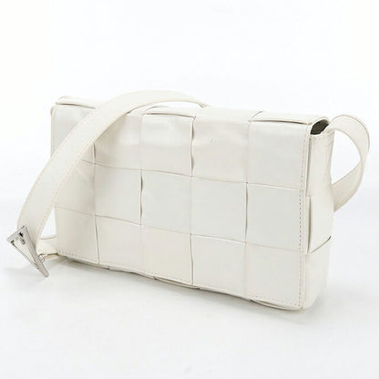 中古 ボッテガ・ヴェネタ ショルダーバッグ レディース ブランド BOTTEGA VENETA カセット  ホワイト USDBO117415011