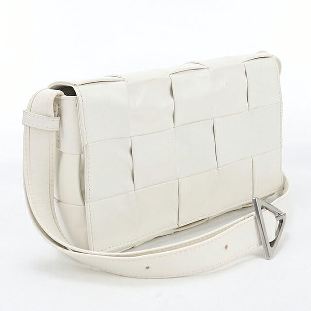 中古 ボッテガ・ヴェネタ ショルダーバッグ レディース ブランド BOTTEGA VENETA カセット  ホワイト USDBO117415011
