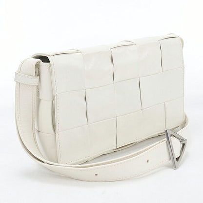中古 ボッテガ・ヴェネタ ショルダーバッグ レディース ブランド BOTTEGA VENETA カセット  ホワイト USDBO117415011