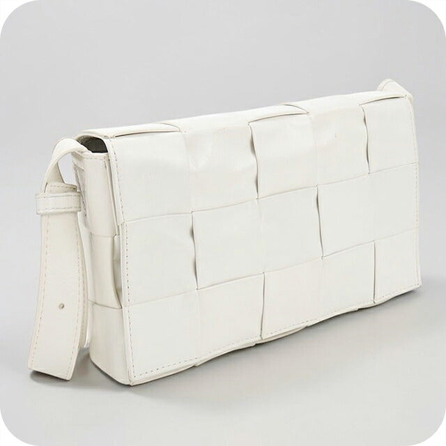 中古 ボッテガ・ヴェネタ ショルダーバッグ レディース ブランド BOTTEGA VENETA カセット  ホワイト USDBO117415011