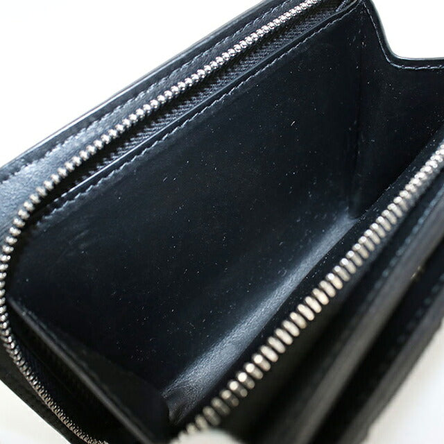 中古 ボッテガ・ヴェネタ 二つ折り財布 二折財布 コンパクト メンズ ブランド BOTTEGA VENETA イントレチャート  レザー ブラック USDBO117630011