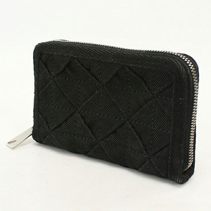 中古 ボッテガ・ヴェネタ 小銭入れ ユニセックス ブランド BOTTEGA VENETA ライトウェビング ファスナー付きコインパース ブラック USDBO117911011