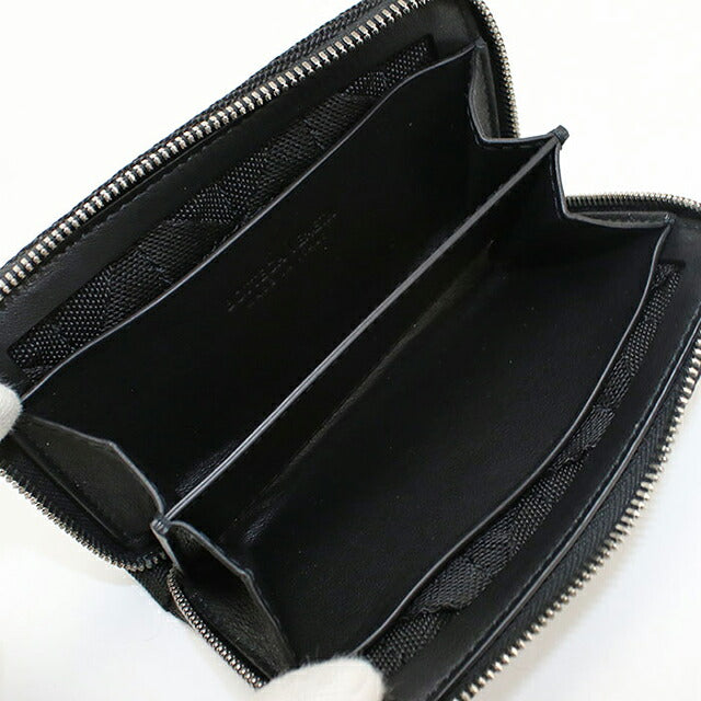 中古 ボッテガ・ヴェネタ 小銭入れ ユニセックス ブランド BOTTEGA VENETA ライトウェビング ファスナー付きコインパース ブラック USDBO117911011