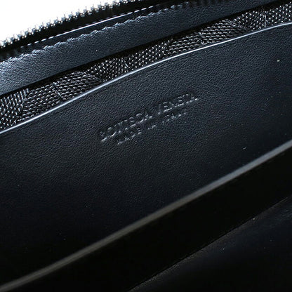 中古 ボッテガ・ヴェネタ 小銭入れ ユニセックス ブランド BOTTEGA VENETA ライトウェビング ファスナー付きコインパース ブラック USDBO117911011