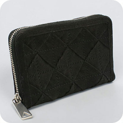 中古 ボッテガ・ヴェネタ 小銭入れ ユニセックス ブランド BOTTEGA VENETA ライトウェビング ファスナー付きコインパース ブラック USDBO117911011
