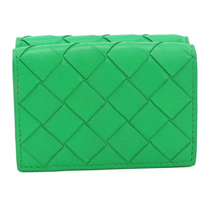 中古 ボッテガ・ヴェネタ 三つ折り財布 三折財布 コンパクト レディース ブランド BOTTEGA VENETA イントレチャート タイニー  666944 USDBO117916011