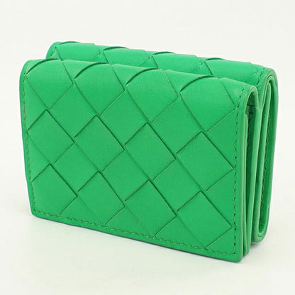 中古 ボッテガ・ヴェネタ 三つ折り財布 三折財布 コンパクト レディース ブランド BOTTEGA VENETA イントレチャート タイニー  666944 USDBO117916011