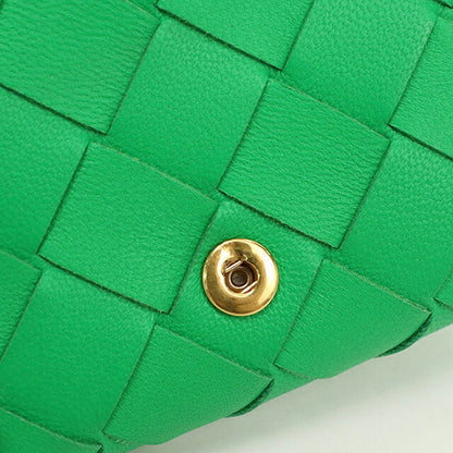 中古 ボッテガ・ヴェネタ 三つ折り財布 三折財布 コンパクト レディース ブランド BOTTEGA VENETA イントレチャート タイニー  666944 USDBO117916011