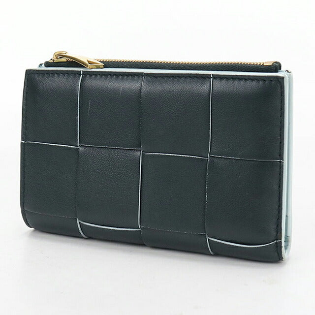 中古 ボッテガ・ヴェネタ 二つ折り財布 二折財布 コンパクト ユニセックス BOTTEGA VENETA マキシイントレチャート ミディアムディアム 750262 USDBO117921011
