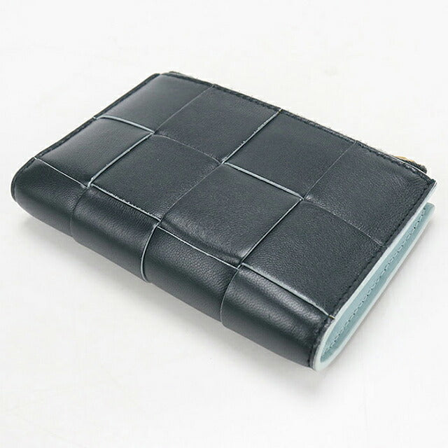 中古 ボッテガ・ヴェネタ 二つ折り財布 二折財布 コンパクト ユニセックス BOTTEGA VENETA マキシイントレチャート ミディアムディアム 750262 USDBO117921011