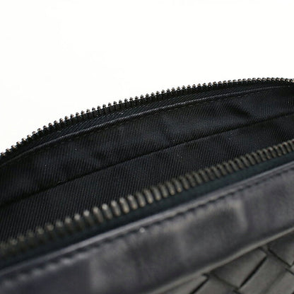 中古 ボッテガ・ヴェネタ ボディバッグ メンズ ブランド BOTTEGA VENETA イントレチャート ベルトバッグ レザー ブラック USDBO118331011