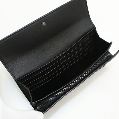 Used Bottega Veneta Long Wallet Bifold Unisex Brand BOTTEGA VENETA Intrecciato Large Flap Wallet Black USDBO118366011