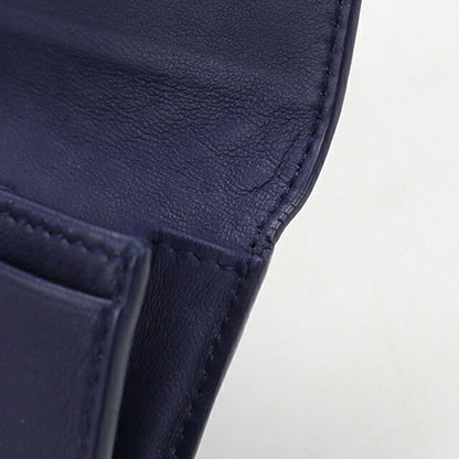 中古 ボッテガ・ヴェネタ 名刺入れ ユニセックス ブランド BOTTEGA VENETA イントレチャート ビジネスカードケース ネイビー USDBO118367011